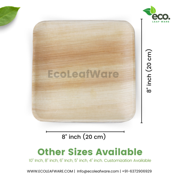 Areca Palm Leaf Square Plates