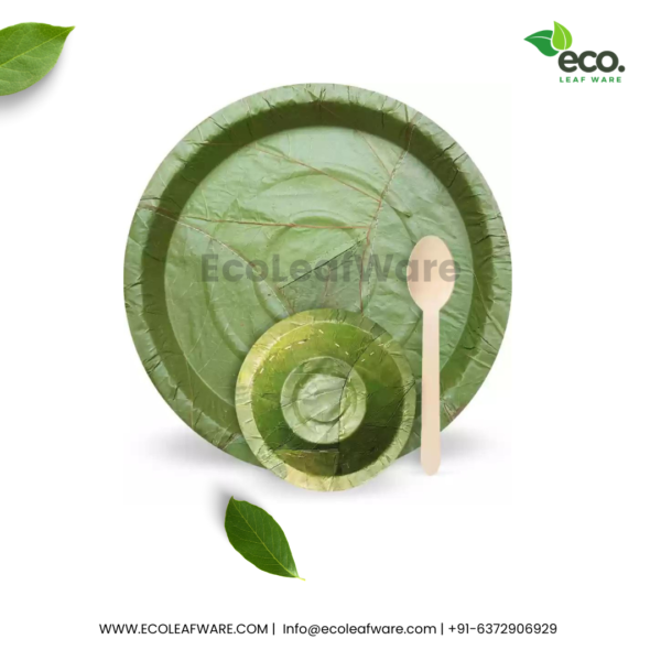 Sal Fresh Green Leaf Plates and Bowls