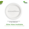 10" Inch Round Sugarcane Bagasse Plate